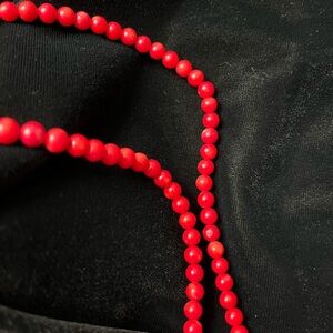 Vibrant Red Beads for Jewelry Making—2 Strands